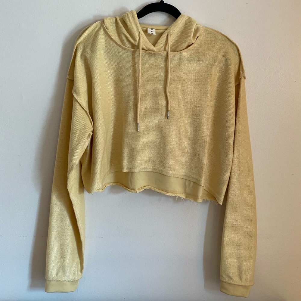 Yellow Crop Hoodie from 12th Tribe
